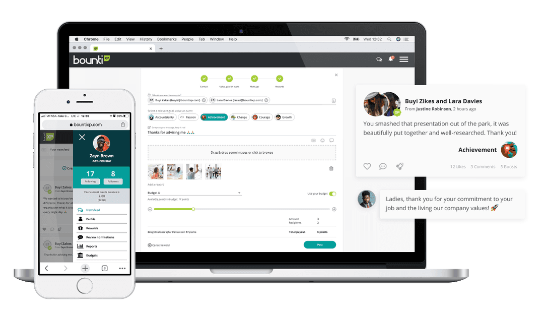 Enable, energise & empower your people with real-time recognition & reward